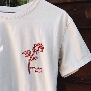 Stitched graphic soft tee